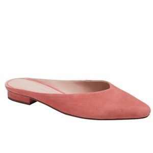 Banana Republic Pink Mule Suede Slide Flats Size 8